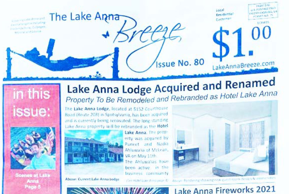 Lake Anna Lodge News Paper Clipping 1